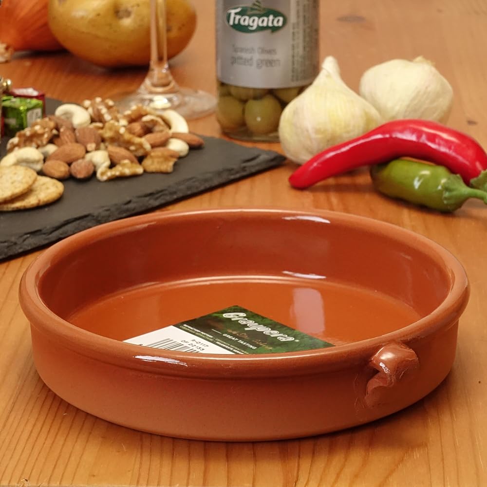 Amazon | Graupera スペイン製 カスエラ アヒージョ用 直火 耐熱 陶器